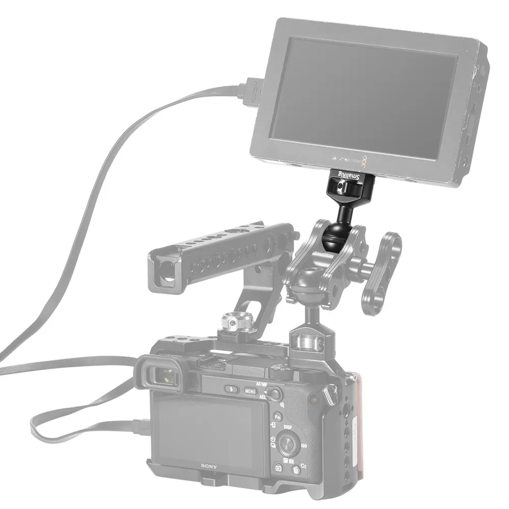 SmallRig двойная DSLR сферическая головка с камерой Rig резьбой 1/4 для Magic Arm DIY камера 2132 |