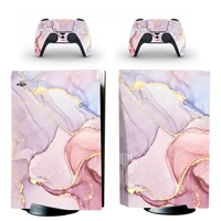 newest gilt pink desig ps5 disk edition skin sticker decal cover for playstation5 console and controllers ps5 skin sticker vinyl