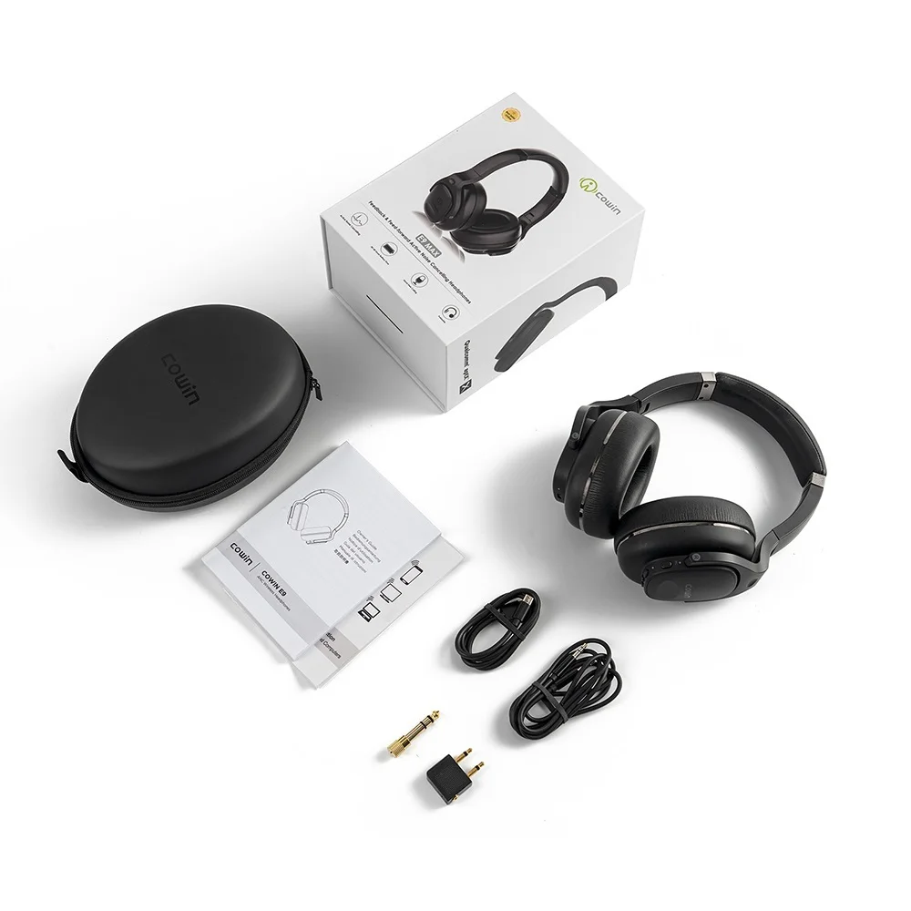 

Original COWIN E9 Max Active Noise Cancelling Bluetooth Wireless Over-Ear Headphones with Mic Aptx 30H Playtime Fast Delivery