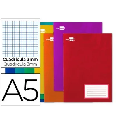 Книга LIDERPAPEL запись A5 32 листов 60G/M2CUADRO 3 мм с запасом 20 единиц |