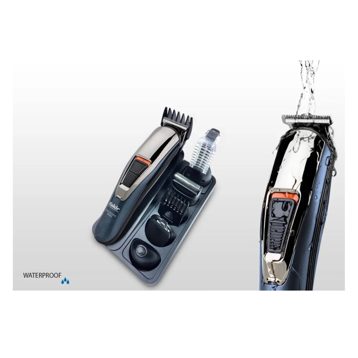 

Ultracare Pro All-In-One Washable Men's Grooming Kit Wireless Wet Dry Hair Beard Face Neck Body Rechargeable FAKIR