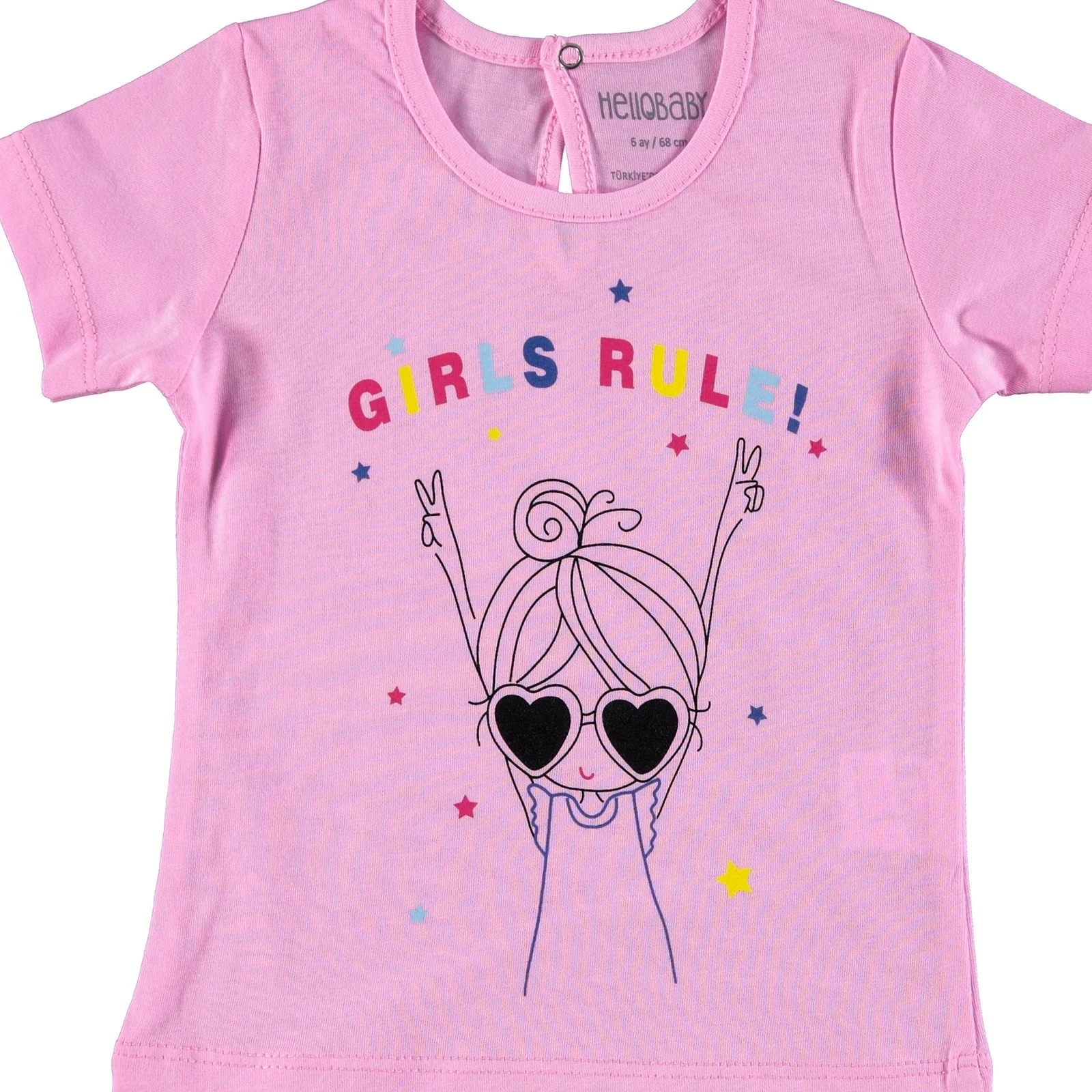 Базовая футболка для маленьких девочек ebek HelloBaby| |