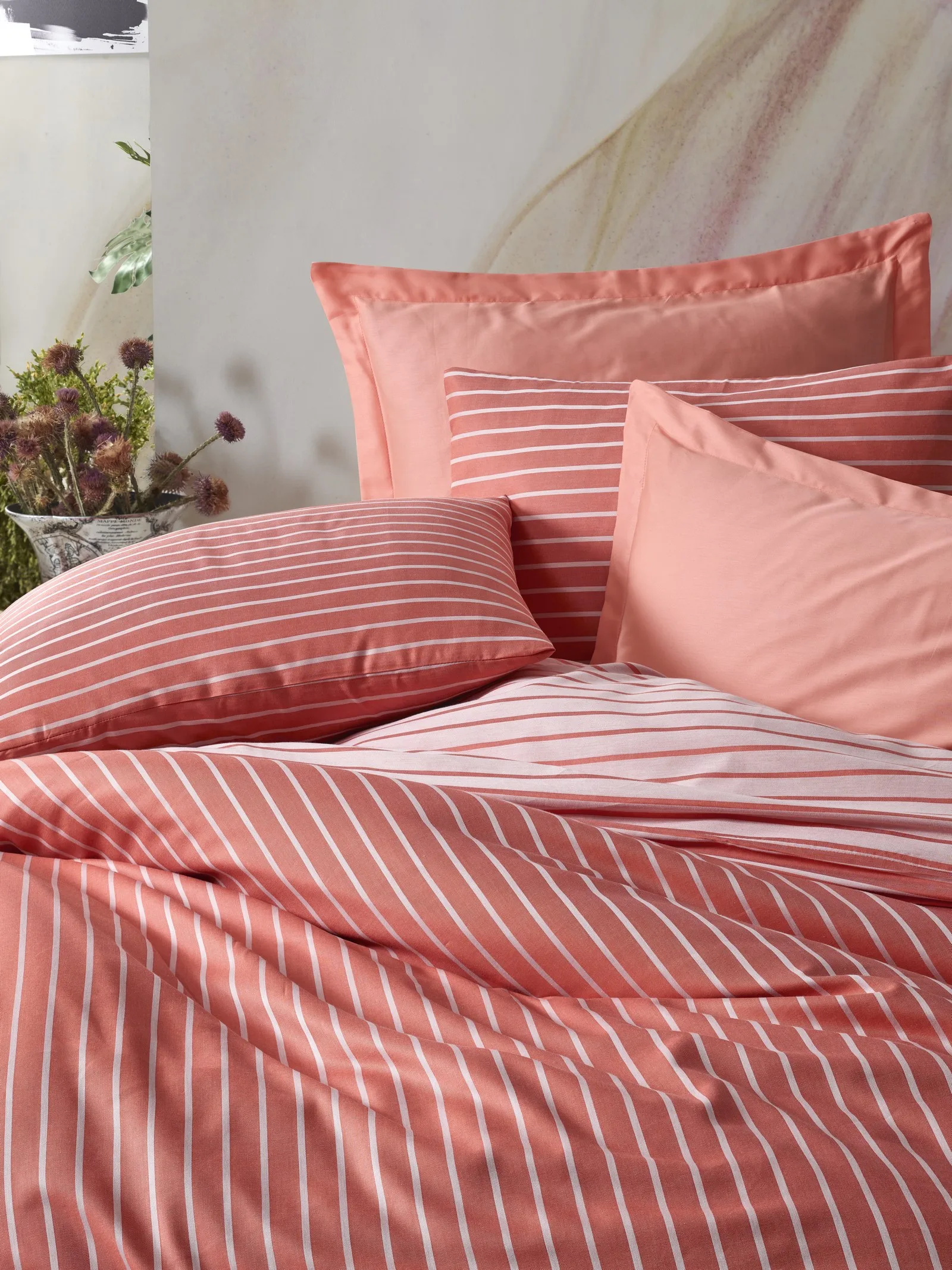 

Turkey double duvet. Duvet cover, bed sheet, pillowcase. King size duvet cover bedding, 100% cotton, bedroom 6 Pcs Bamboo