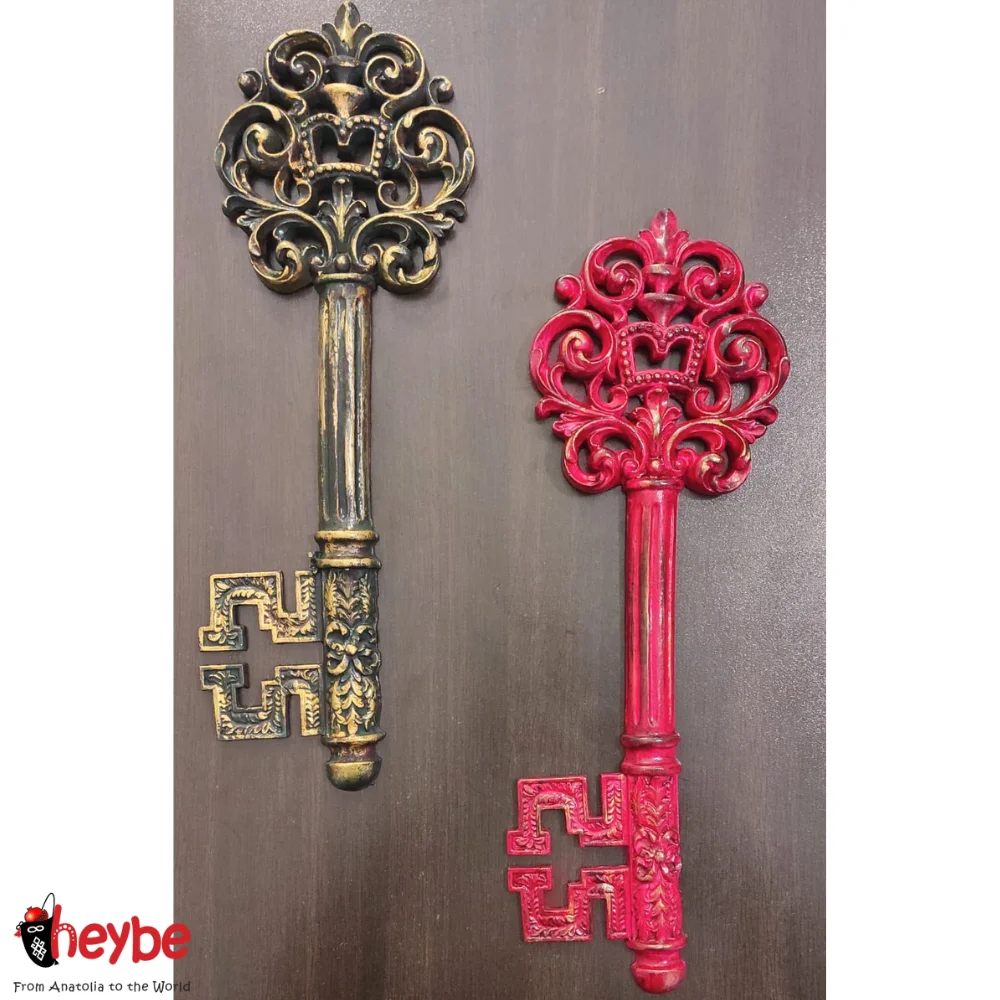 Ручная работа 3D Античная дверь Ключ Настенная статуя Аксессуары для украшения