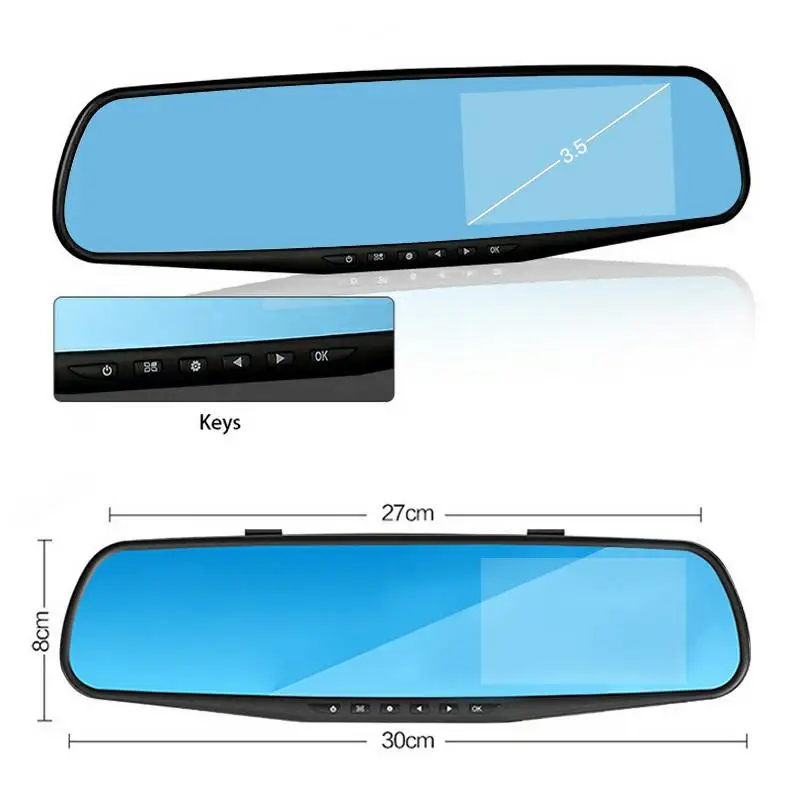 Автомобильный видеорегистратор 3 5 дюйма камера ночного видения Full HD 1080P с
