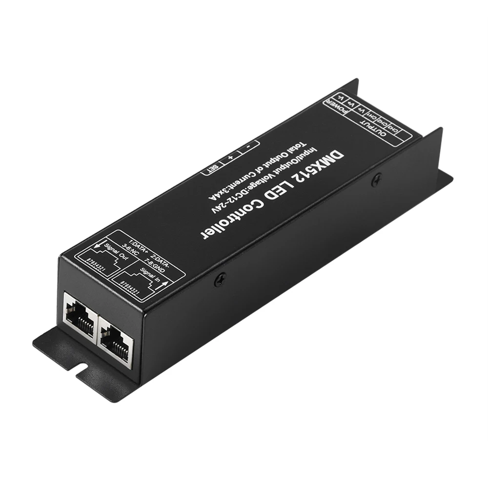 DMX512 декодер и драйвер RGB контроллер интерфейс RJ45 |