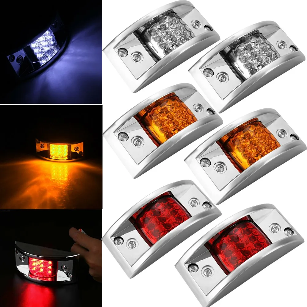 

2x 12LED Red 12V Car Truck Side Marker Light Rear Clearance Lamp for Car RV Truck Trailer Lorry Tractor For Scania
