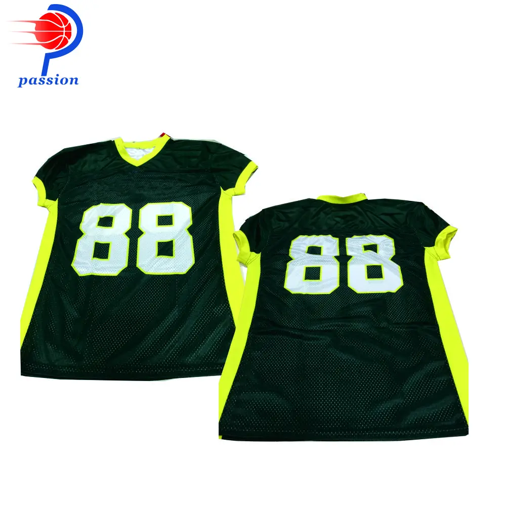 OEM зеленые и неоновые желтые американские стильные футбольные рубашки | Спорт