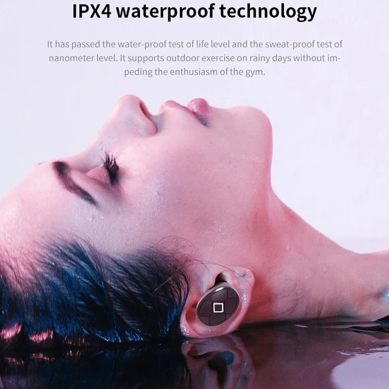 Мини TWS Bluetooth наушники 5 0 беспроводные водонепроницаемые гарнитуры Стерео