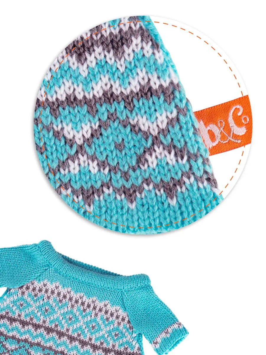 Cat Clothes Li-Li 24/27 cm/Budi Basa/blue knitted sweater. olk24-033/olk27-033 original gift | Clothing & Accessories for Plush Stuff