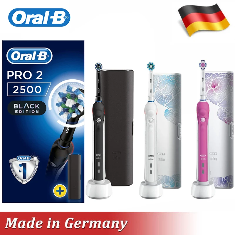 Электрическая зубная щетка Oral B Pro 2 2500 с профессиональным таймером для мужчин и