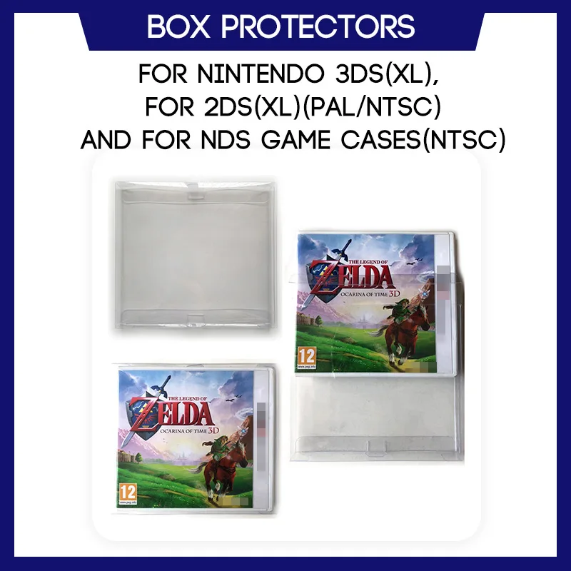 Защитная крышка коробки для 3DS 2DS (XL) NDS NTSC игр изготовленные на заказ прозрачные