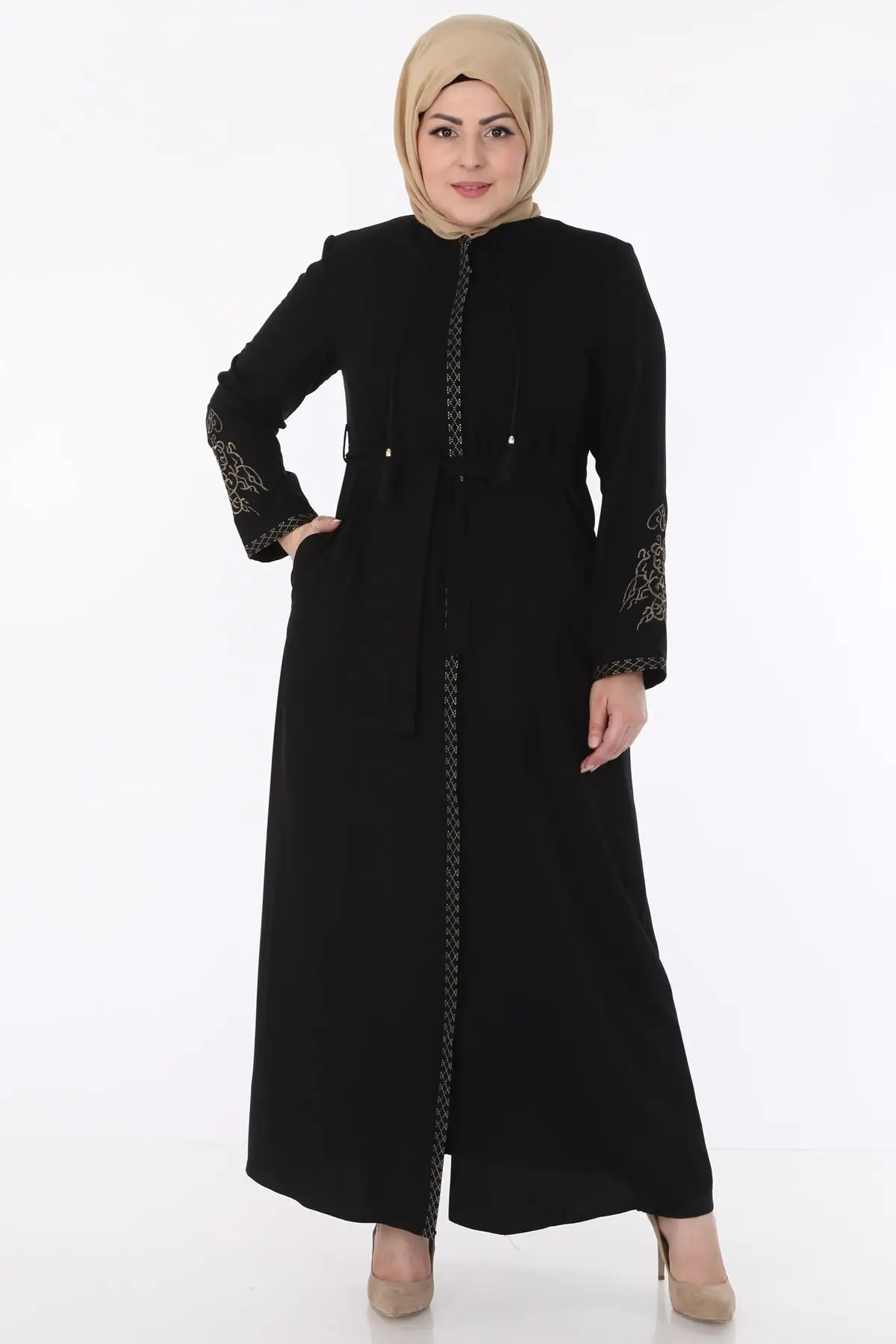 5938 Women Long Sleeve Muslim Abaya woman Dress Plus Size Dress Maxi Kaftan Women's Dress Big Size dresses for women