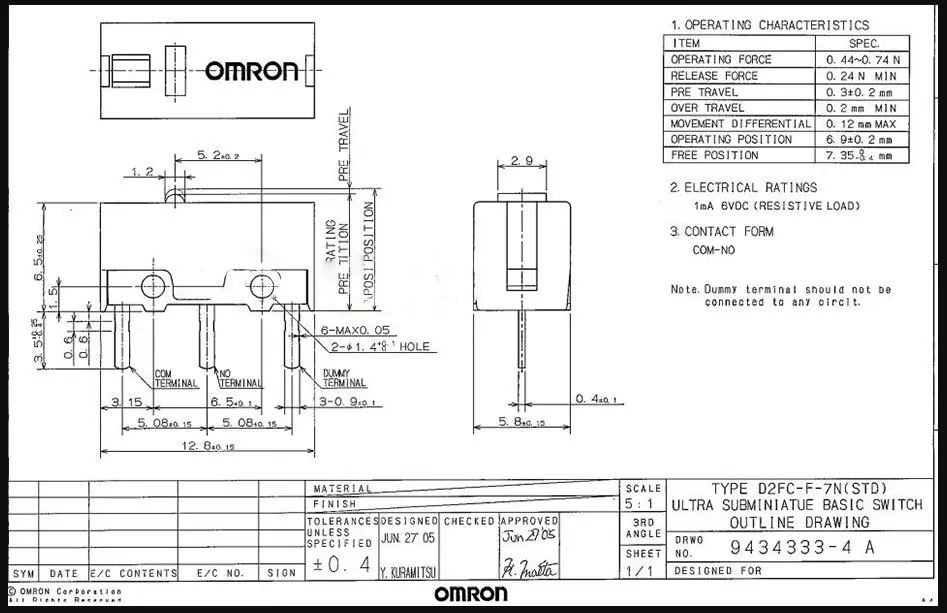 D2FC F 7N 20M микропереключатели для мышек оригинал OMRON China 1172|Аксессуары мышей и