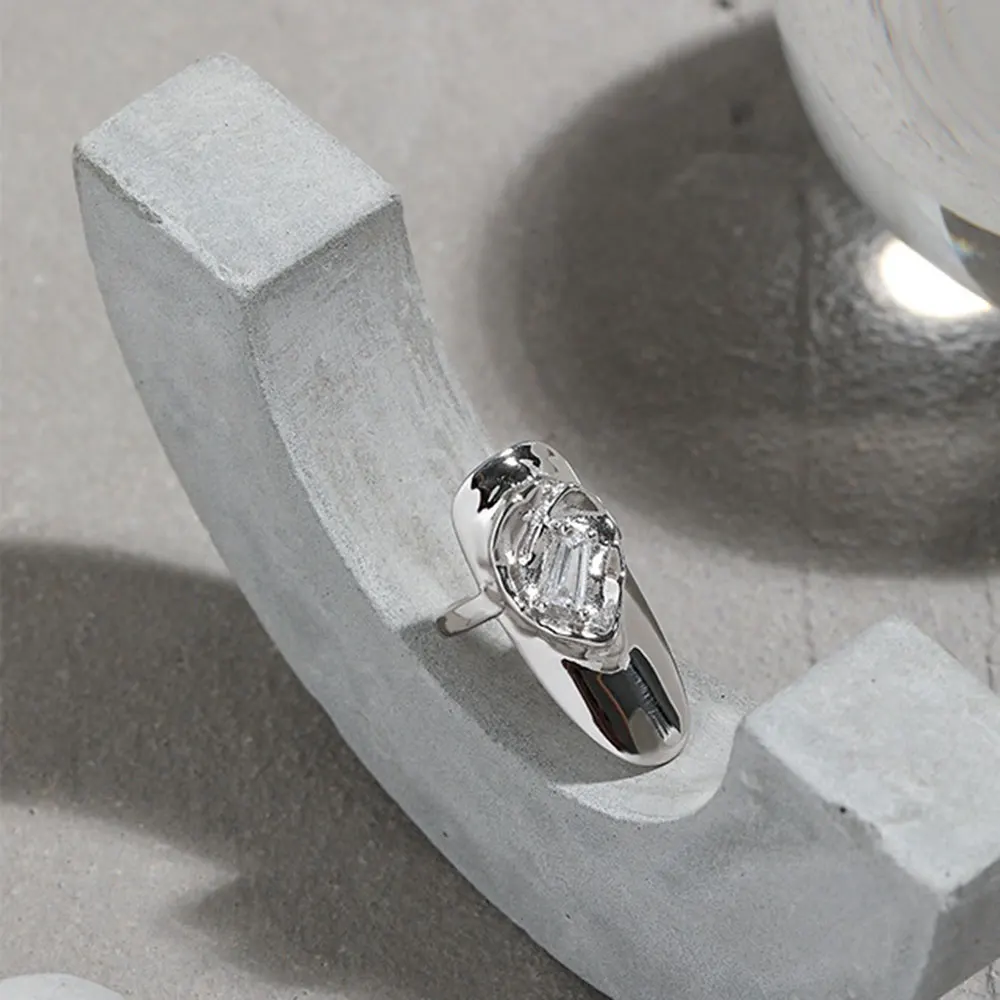 Женское кольцо для ногтей ANDYWEN из стерлингового серебра 100% пробы с фианитами 925