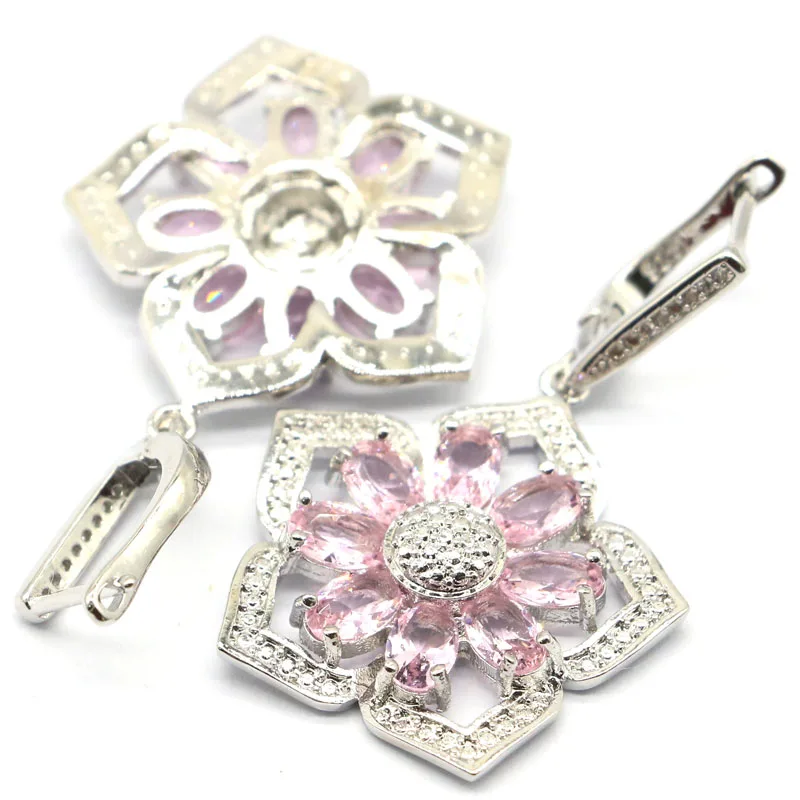 41x27 мм Фантастическая форма цветов розовый кунцит для женщин повседневной носки