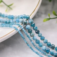 natural gem stone apatite loose beads strand faceted round 2 4mm for jewelry craft design making bracelet necklace