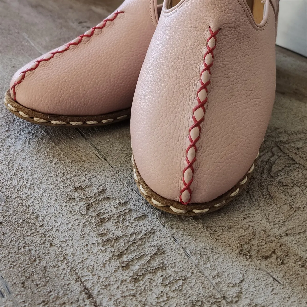 Spring/Summer Flexible Breathable Shoes Pink Color Women Handmade Genuine Leather Summer Woman Casual | Обувь