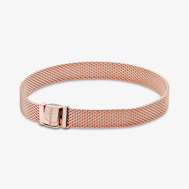 

Hot 925 sterling silver Mechanical Chain Fashion Bracelet Women's Jewelry With Free Box
