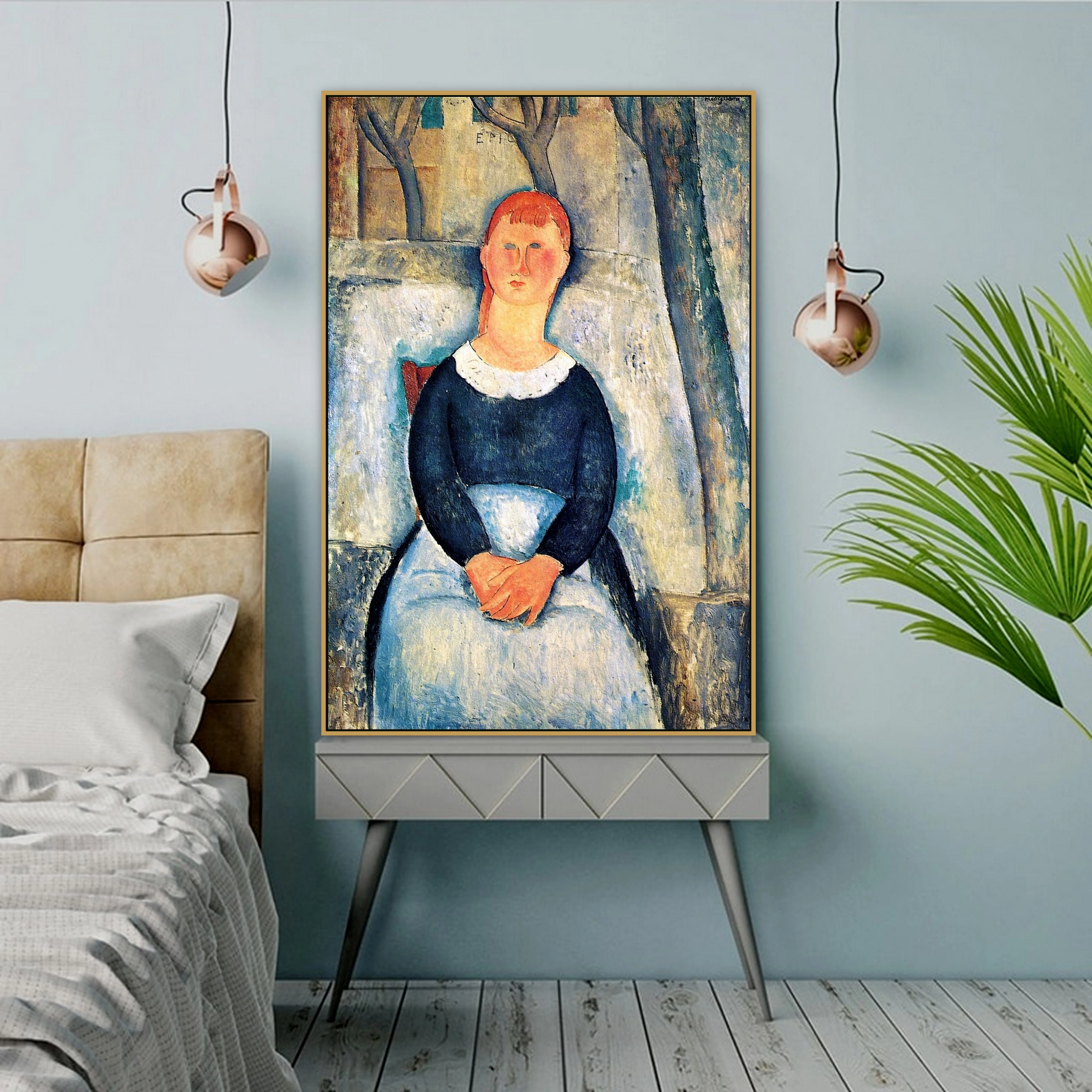 Amedeo Modigliani старый знаменитый мастер художника красивый свисающий холст фотообои