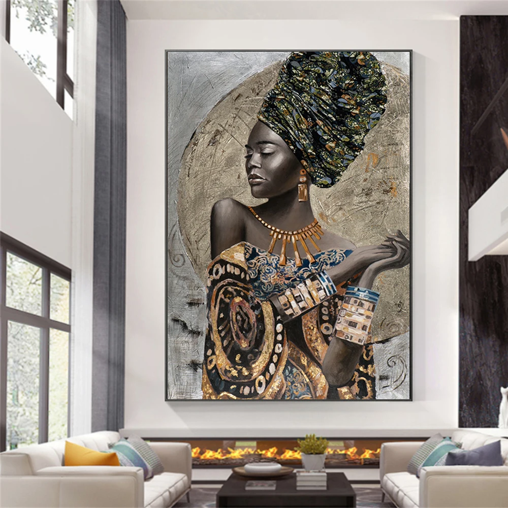

Graffiti Art African Black Woman Posters And Prints Abstract Colorful Girl Canvas Paintings Decor For The Home Pictures