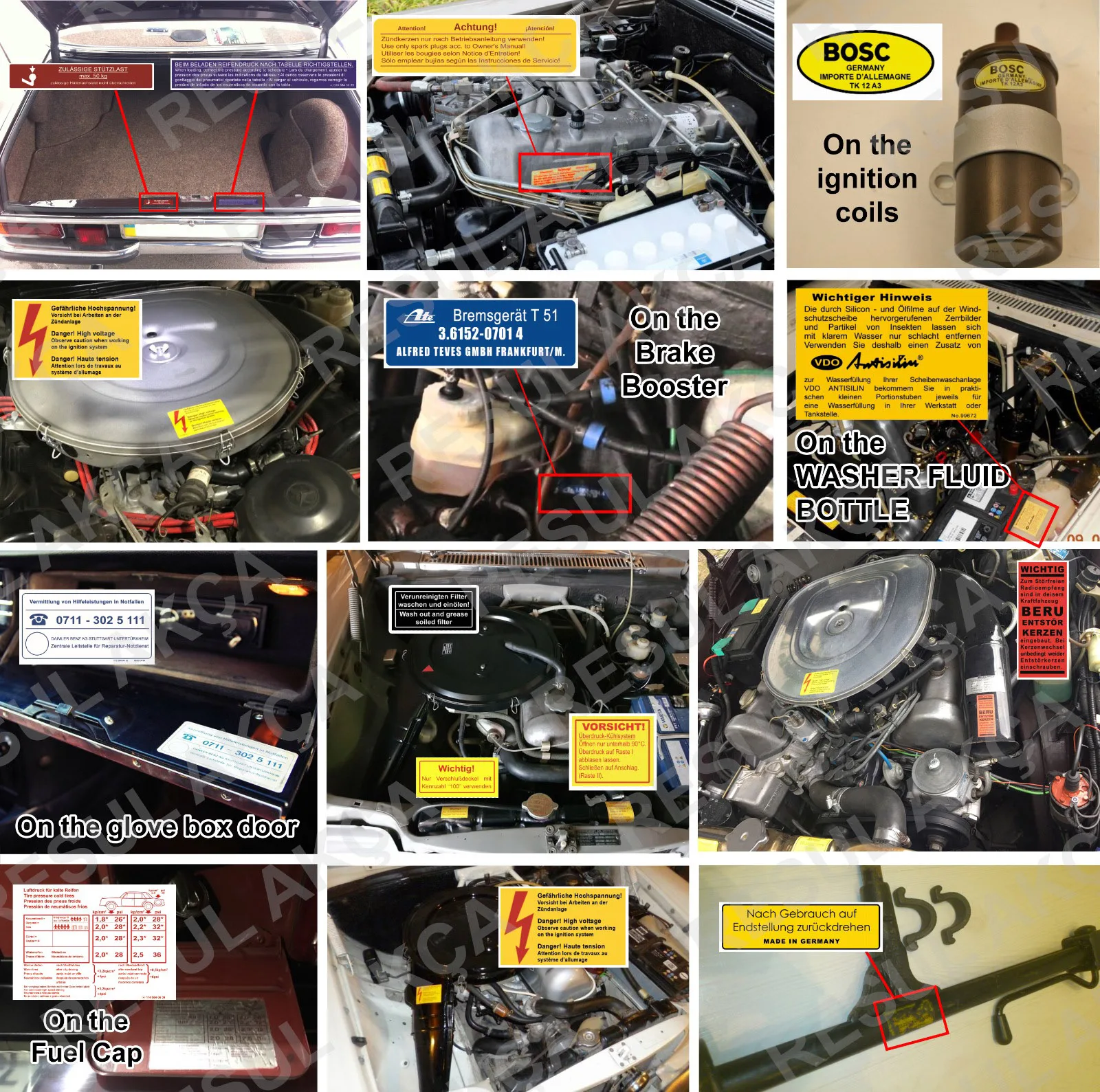 W114 w115 200 230 4 200d 230d 250d 280 Наклейка Набор наклеек набор этикетка с принтом Звезда