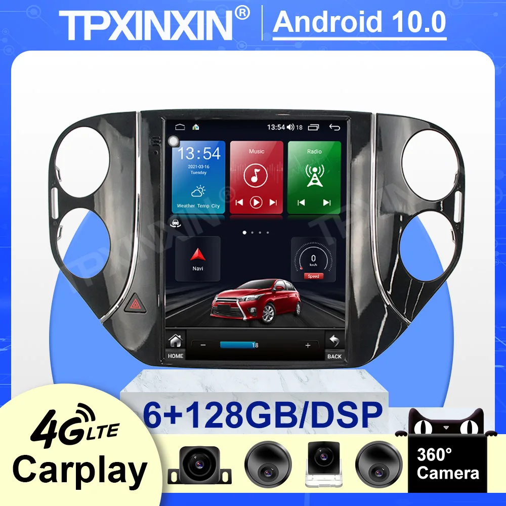 

128GB Tesla IPS Touch Screen For Volkswagen Tiguan 2010 - 2013 Android Car Radio Multimedia Video DVD Player Navigation GPS 2din
