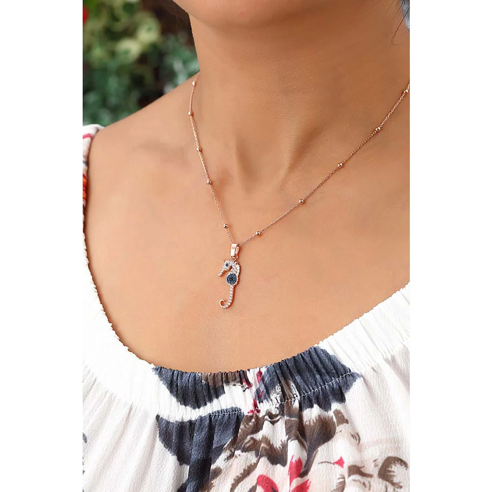 Стильная подвеска в виде морского конька ожерелье ювелирные изделия 925 пробы