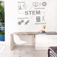 stem science chart wall decal science sticker home bedroom and science laboratory art decoration removable a003161