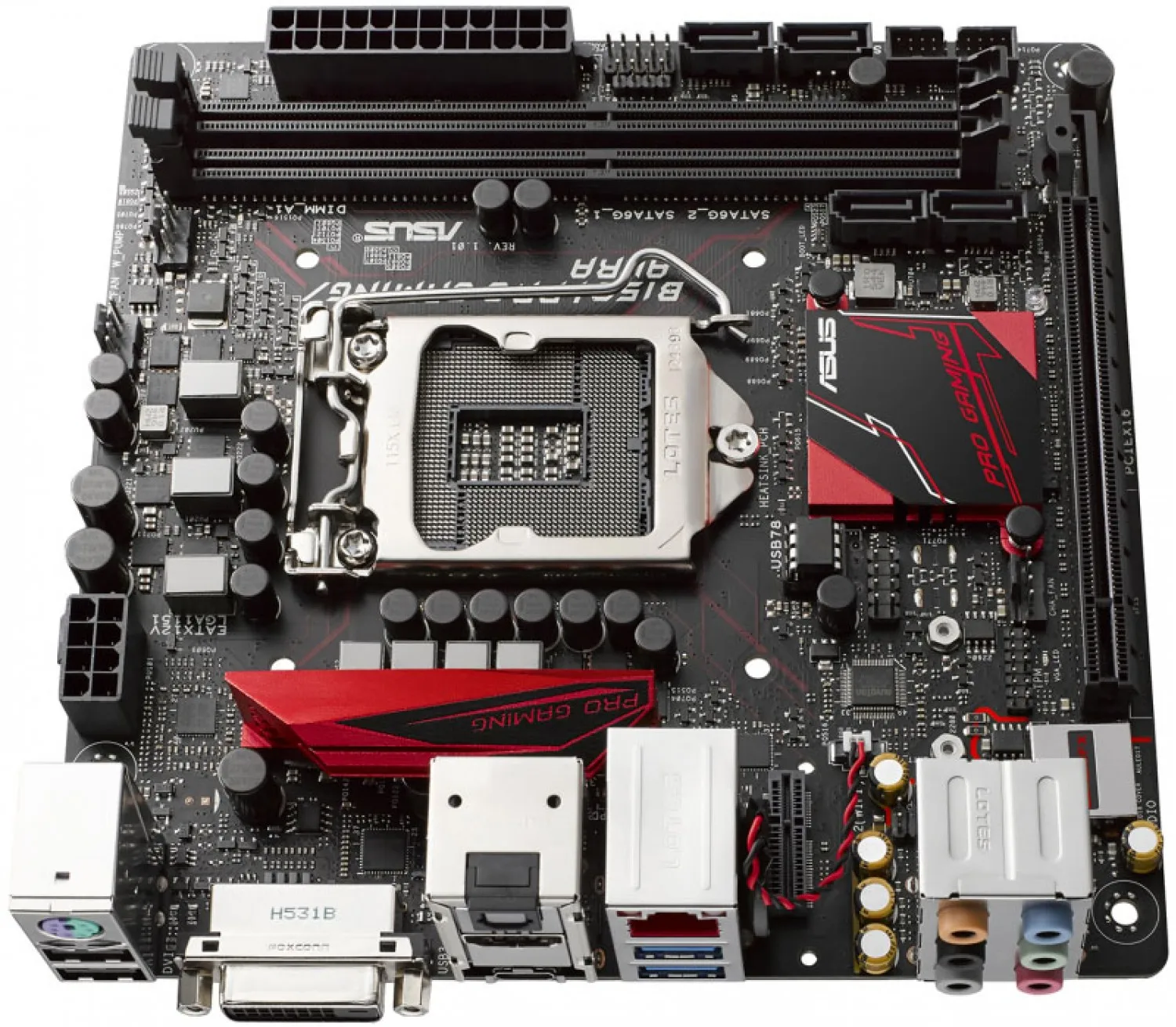 Материнская плата MINI ITX LGA 1151 ASUS B150I PRO GAMING WIFI/AURA с процессорами Intel Core I5 7400 и DDR4 DIMM 8G |