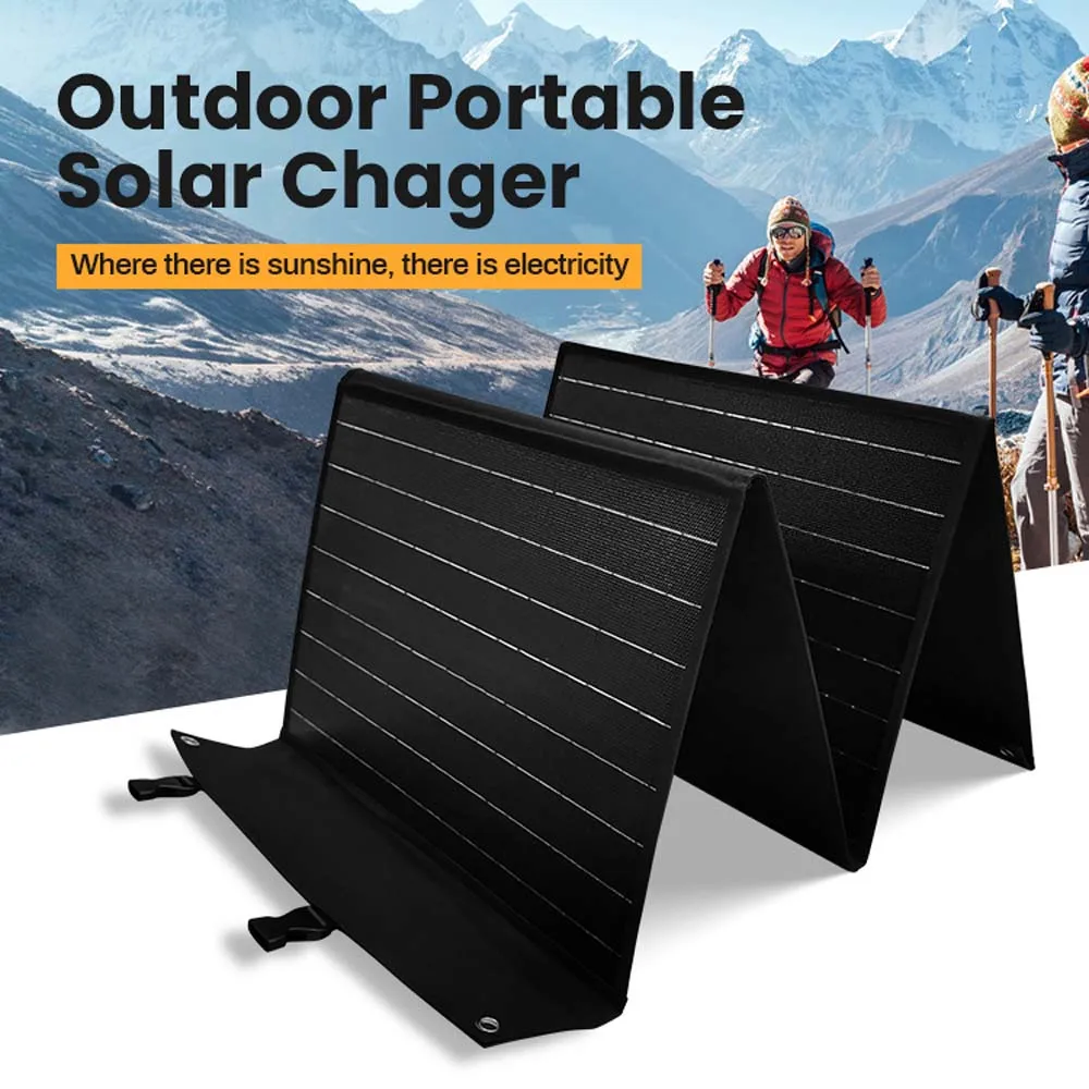 

Портативная Складная монокристаллическая солнечная панель PV Power 200 Вт, матовая для домашних животных, для кемпера, фургона