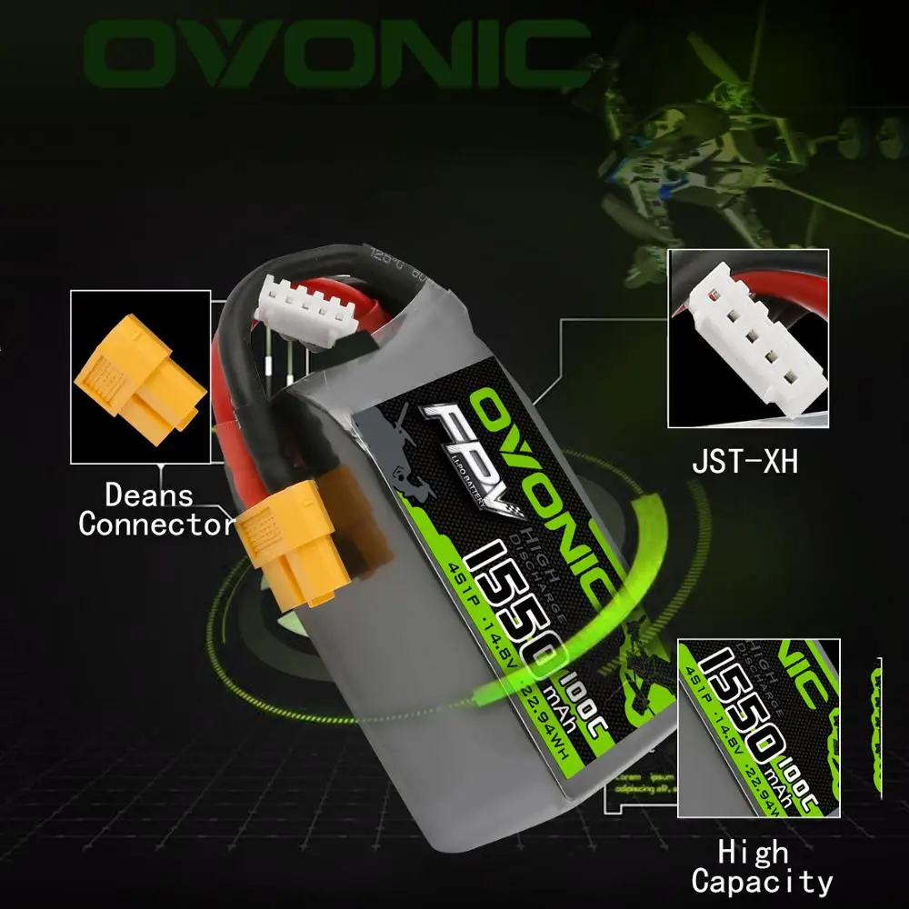 ovonic 148 v lipo батарея 1550 мач 4s lipo батарея 148 v lipo