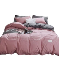 spring and autumn couple good quality multicolor single double bed quilt cover bedding set 3 pieces 4 pieces