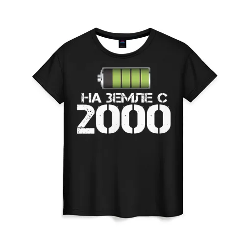 Женская футболка 3D На земле с 2000|Футболки| |