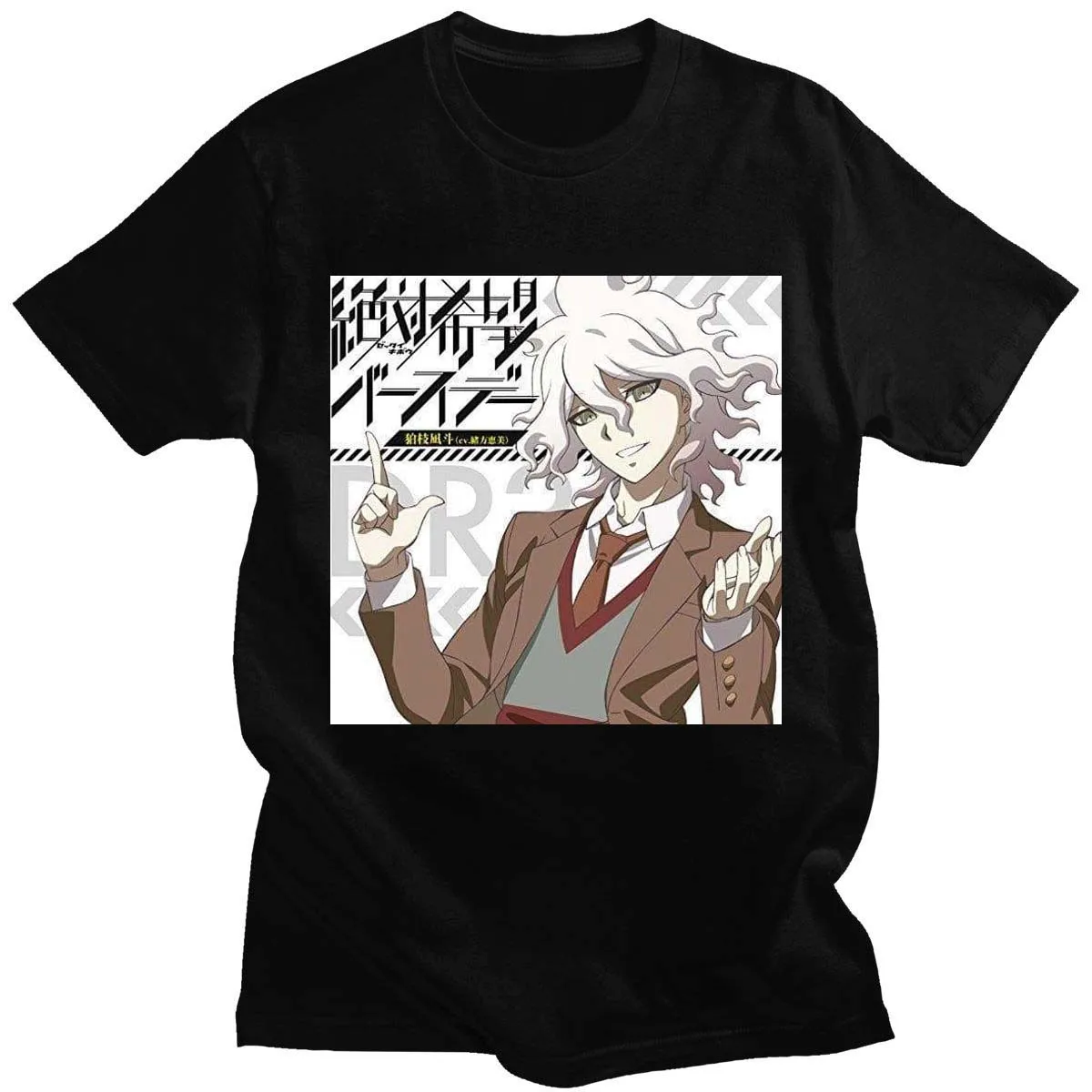 

Japanese Anime Absolutely Hope Character Harajuku T-Shirt Pure Cotton Round Neck 14 Color Unisex Short Sleeve Daily Casual Top