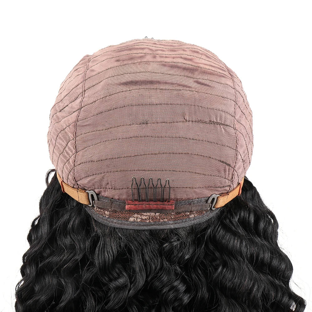 

Deep wave Human Hair 4*4 Lace Front Closure Human Hair Wigs For Black Women Brazilian Hair Water deep wave Long 28 inch Wigs