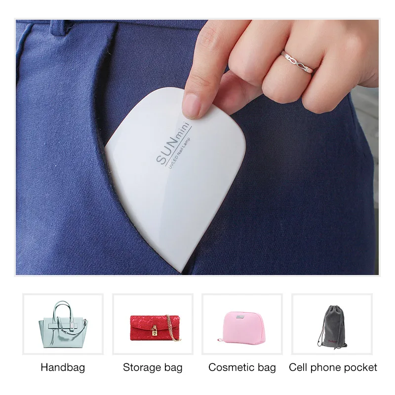 Мини лампа для ногтей УФ светодиодная сушки оборудование дизайна YSQ портативный