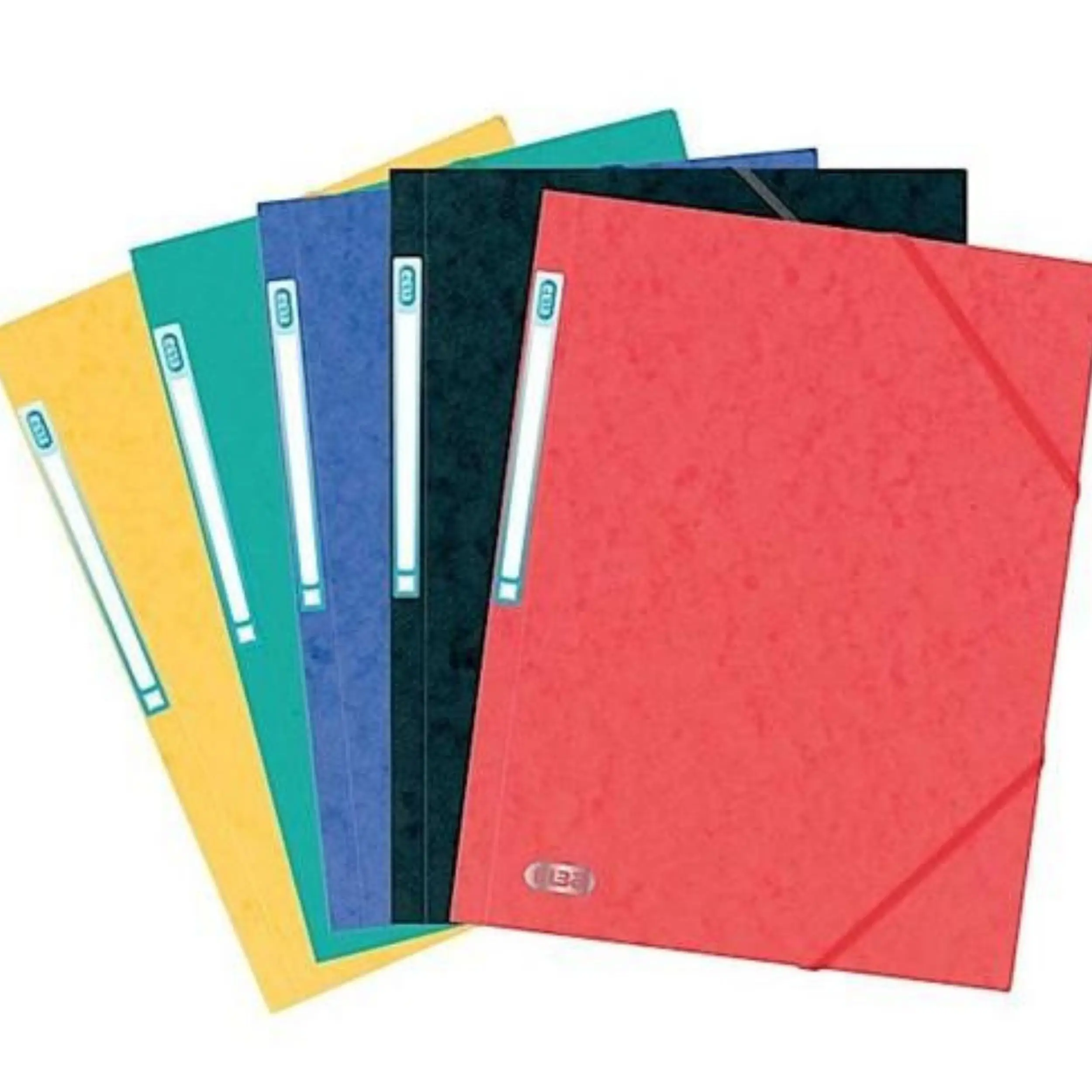 

ELBA Eurofolio (A4) Folder Elasticated 3-Flap 450gsm Mix Color (Pack of 5 ) ,300 page A4,5 Lİ PACKAGE. MIXED COLORS.