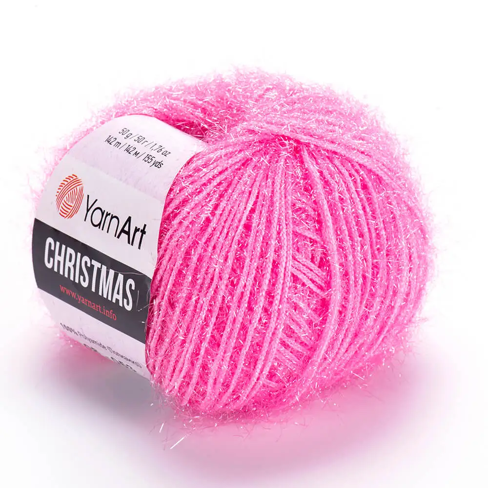 Пряжа Yarnart Christmas 100% полиамид 50г/142м 10 шт. в упаковке/Для рукоделия, новогодняя, яркая детская нить для вязания, акриловая фантазия.