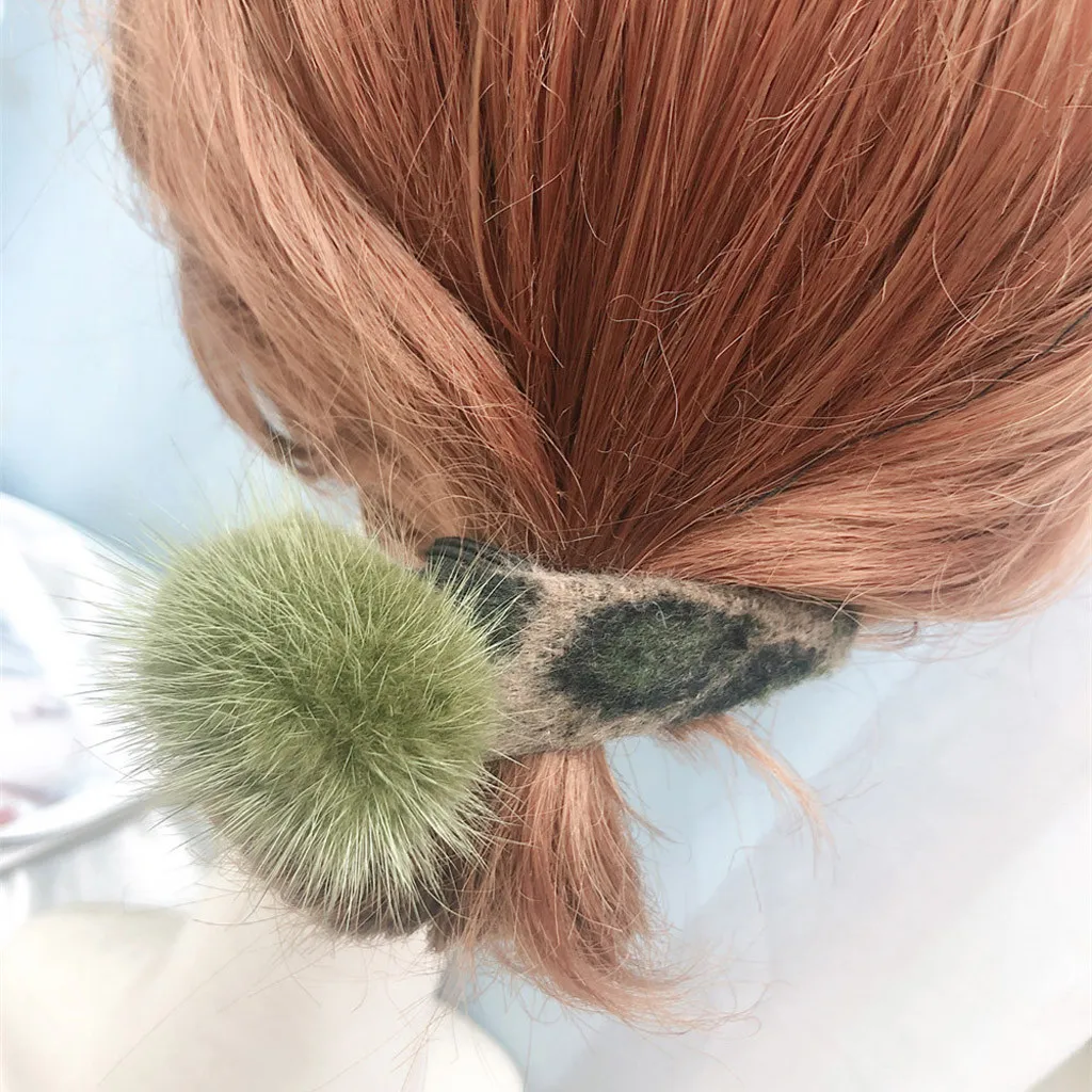 

Fashion Hairball Leopard Printed Bowknot Hair Clips For Cute Girls Barrettes Safty Hairpins Headwear Kids Hair Accessories