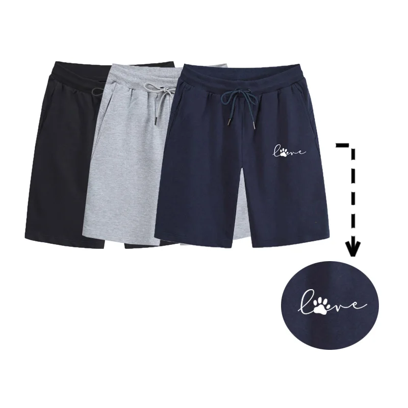 

2021 Summer Shorts Men Beachwear Bermuda Pants Casual Fitness Workout Breathable Cotton Gym Print Male Quick Dry SweatPants
