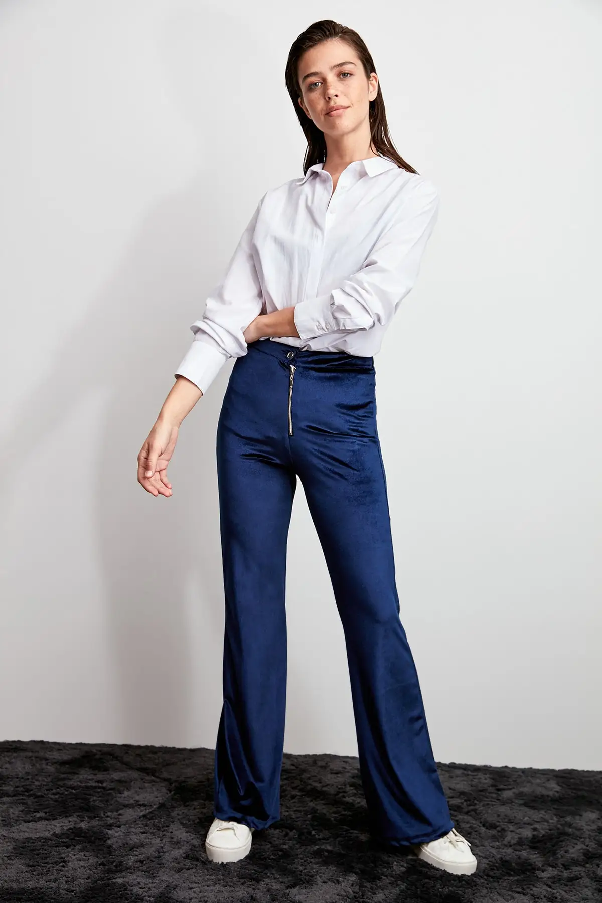 Trendyol бархатные трикотажные брюки TWOAW20PL0474|Брюки| |