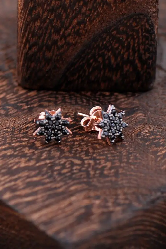 

Женские серьги из серебра 2439 пробы, с розой