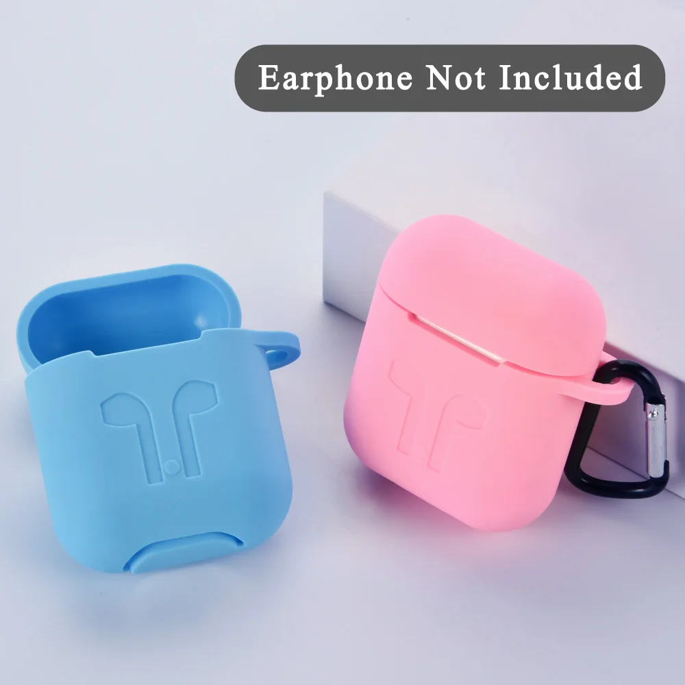 ТПУ мягкий силиконовый цветной чехол для Apple AirPods 2 Наушники противоударный Air Pods 1