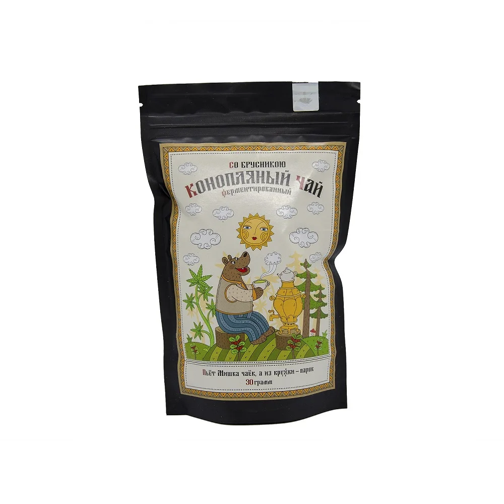 Конопляный чай (напиток) ферментированный с брусникой ТМ &quotШуйская долина&quot -