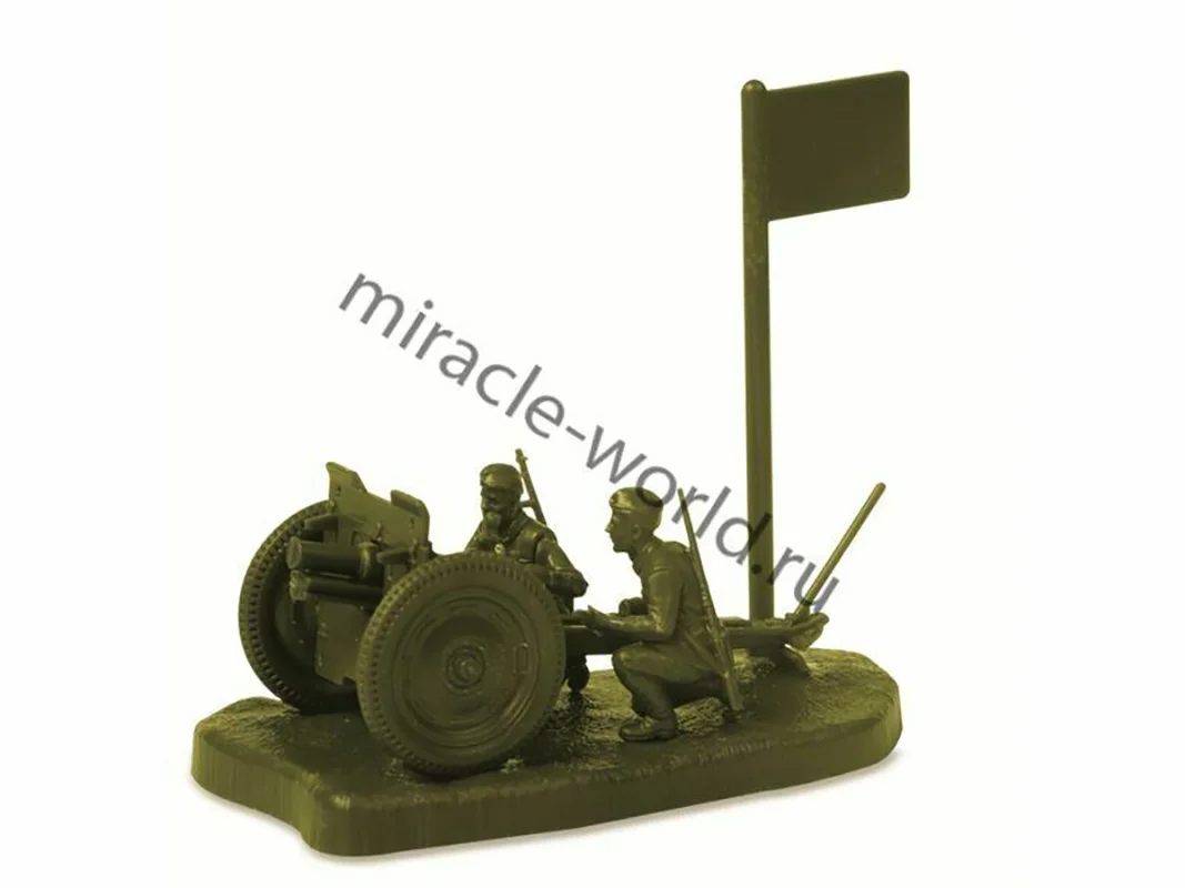 Zvezda 6145 76-мм полковая пушка образца 1927г. с расчетом /полковая пушка/ 1/72 Звезда -