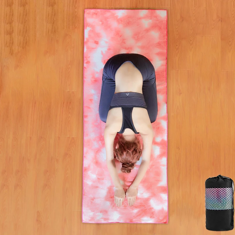 Накидка для йога-коврика с антискользящим эффектом из микрофибры размером 183см*63см - "Non Slip Yoga Mat Cover Towel Anti Skid Microfiber Size 183cm*63cm Shop Towels Pilates Blankets Fitness on".