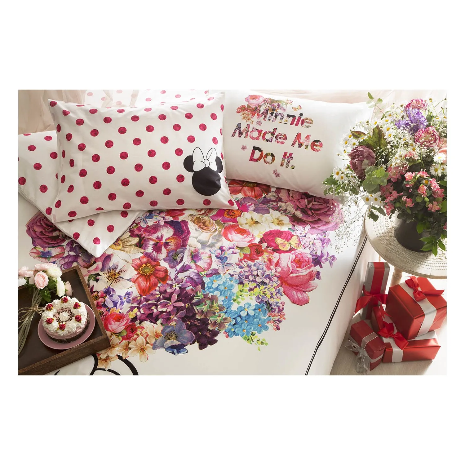 

Tac Licensed Minnie Flowers Duvet Cover Set 200X220 cm