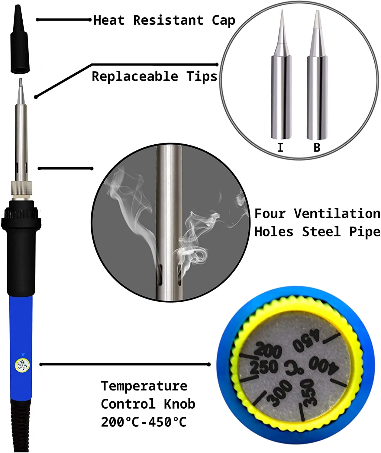 Soldering Iron Kit SET (60W) Adjustable Temperature Electric Desoldering Pump For Electronics | Инструменты