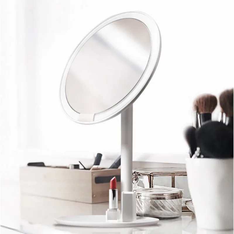 Mirror with light Cosmetic mirror Table Makeup sets flexible backlight folding xiaomi magnifying | Красота и здоровье